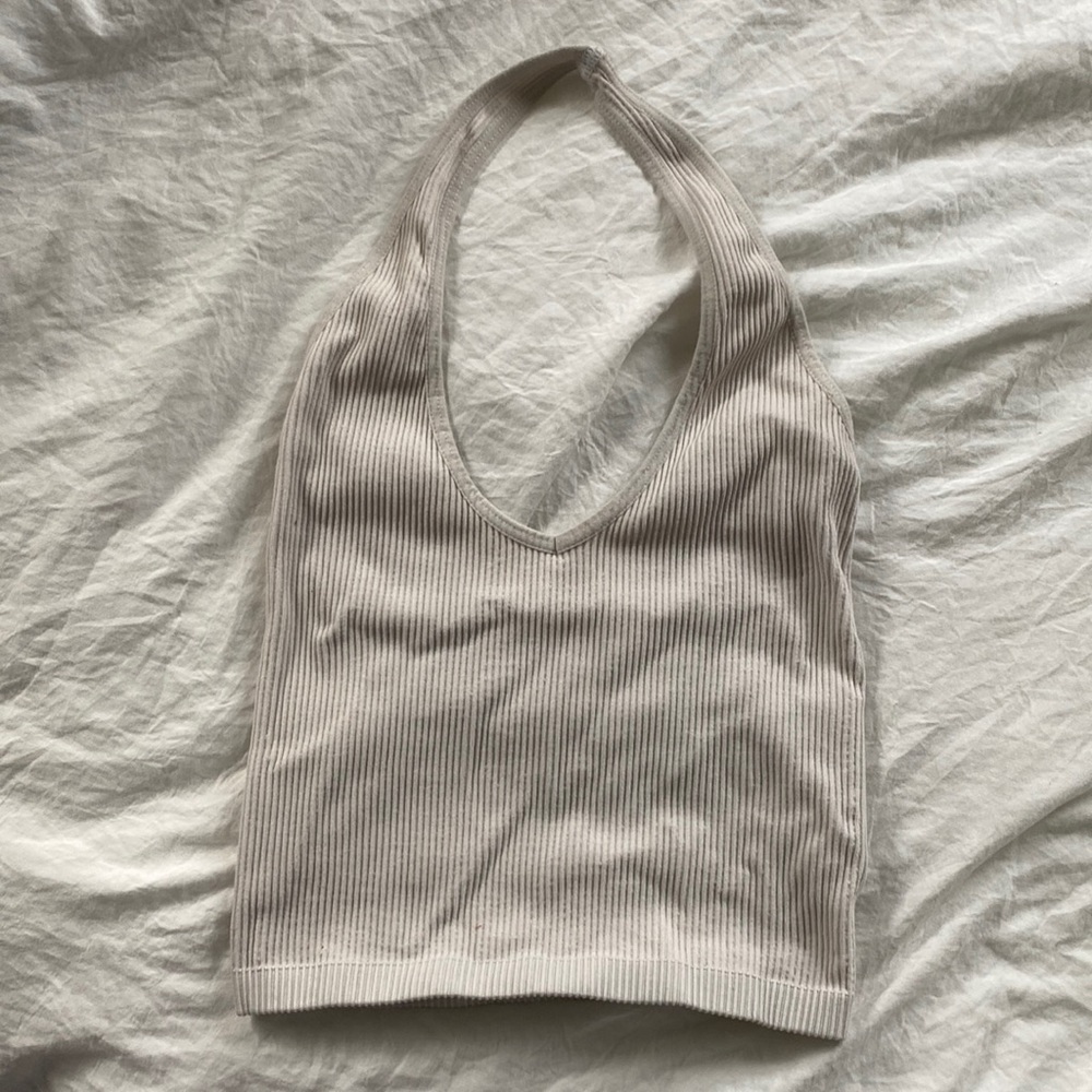 White halter top